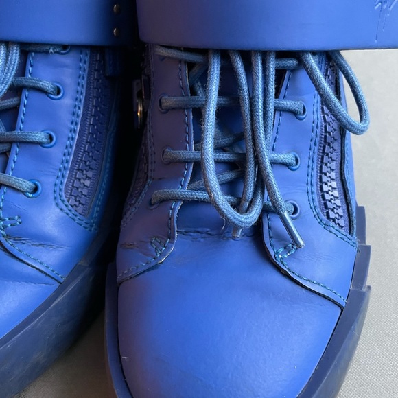 Giuseppe Zanotti men’s hightop sneakers blue size 39(6) - Picture 3 of 6